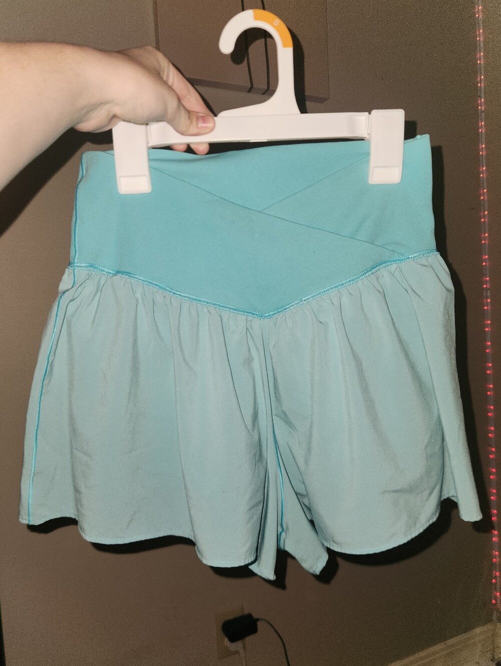 Aerie teal crossover shorts - Picture 4 of 5